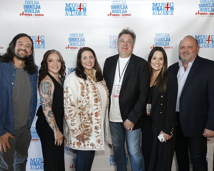 Aaron Raitiere, Ashley McBryde, Tatum Allsep (MHA Founder/CEO), Vince Gill, Natalie Hemby, John Lytle