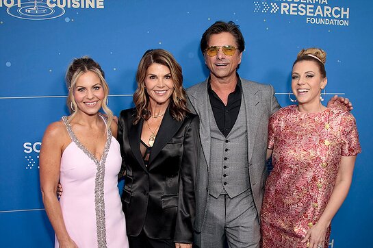 Candace Cameron Bure, Lori Loughlin, John Stamos and Jodie Sweetin attend the 2024 Cool Comedy Hot Cuisine gala 