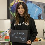 Gemma Chan Visits UNICEF Humanitarian Supply Warehouse