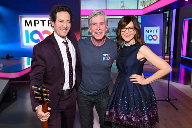 Rob Morrow, Tom Bergeron and Lisa Loeb attend MPTF's Lights, Camera, Take Action! Telethon